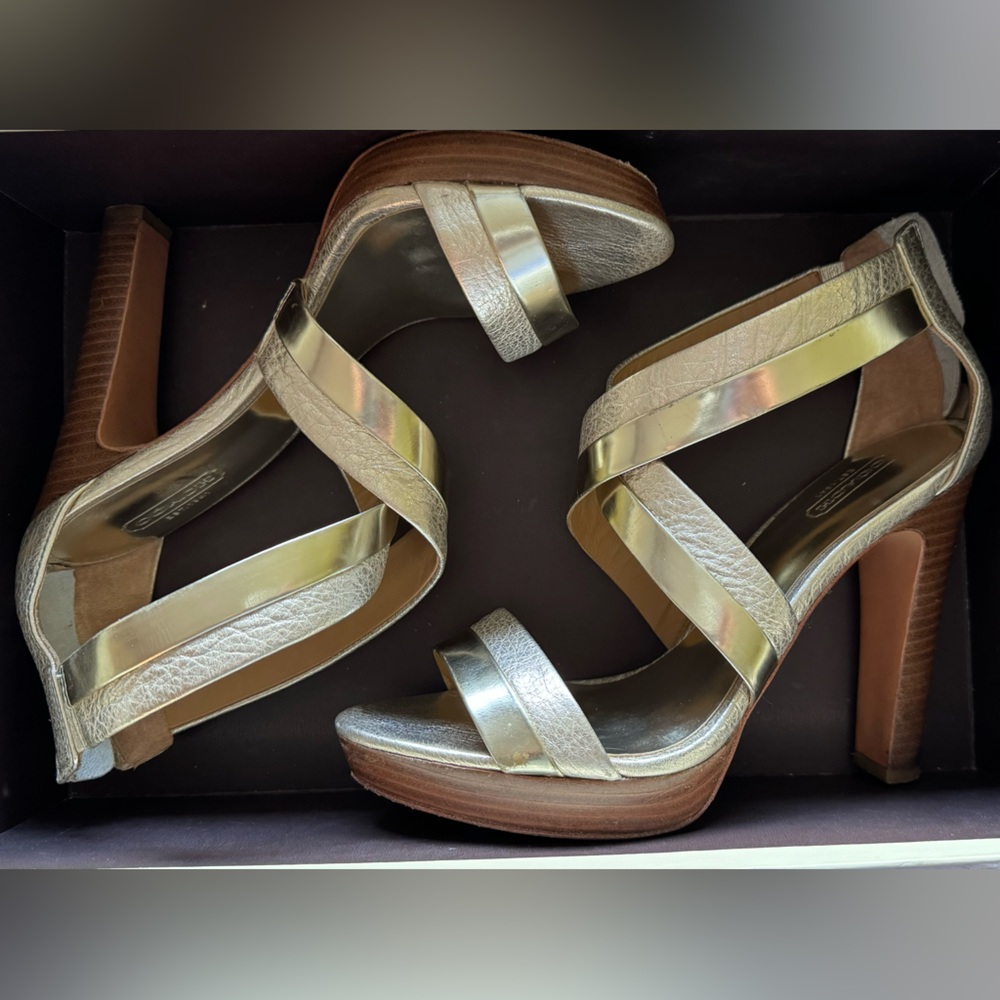 Coach Metallic Brynn platform.